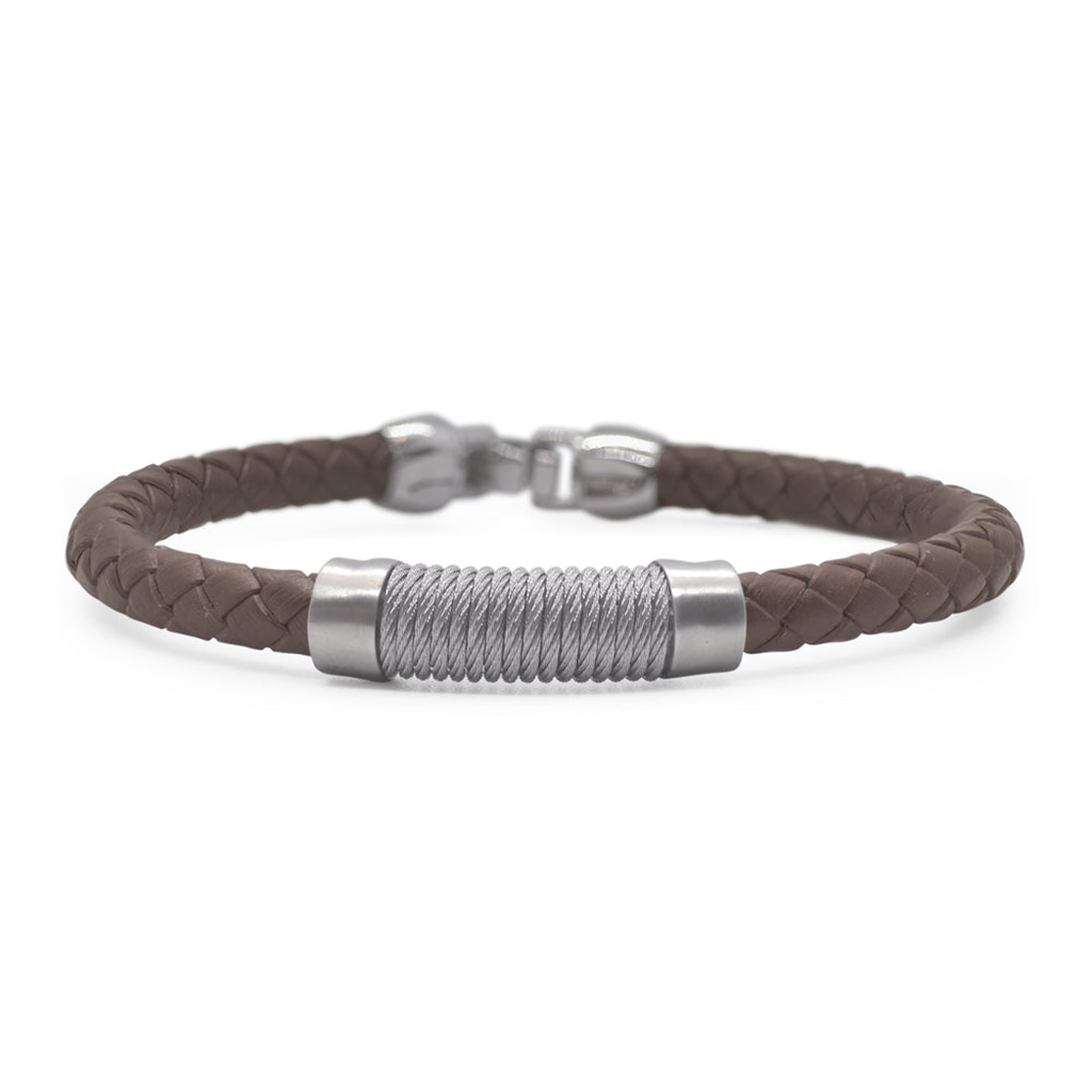 Alor Leather & Twisted Cable Bracelet