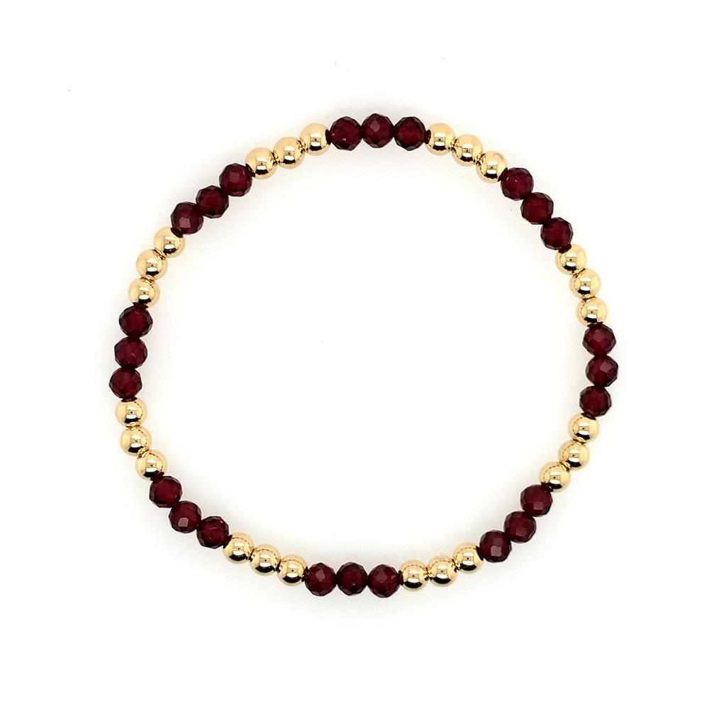 Dee Berkley Garnet Beaded Bracelet