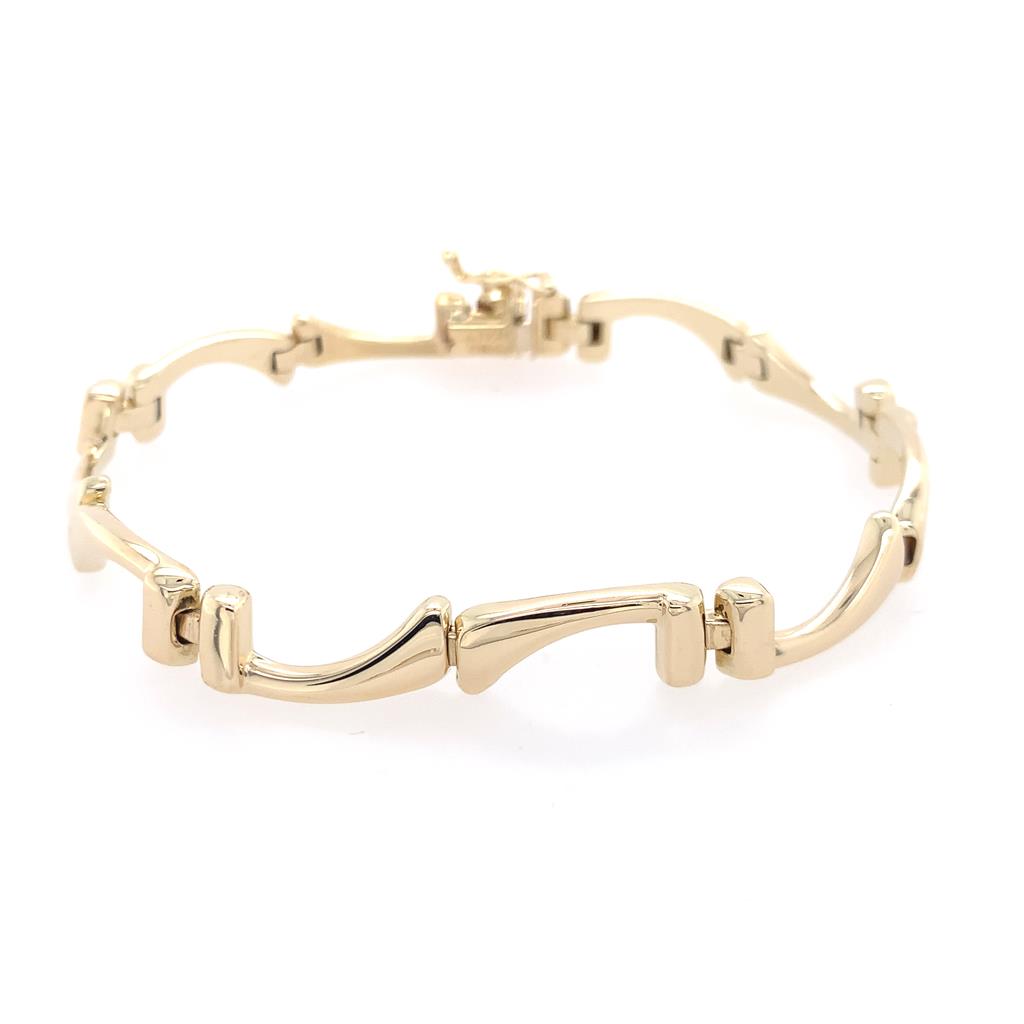 Estate 14K Axe Style Bracelet