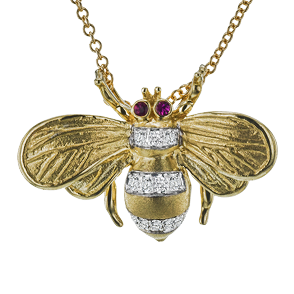 Simon G. Diamond & Ruby Bee Pendant