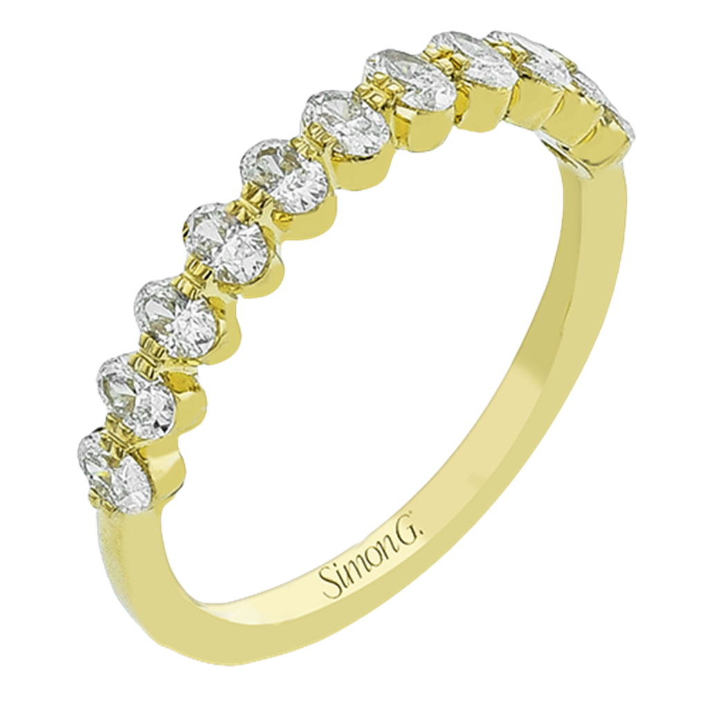 Simon G. 18K Yellow Gold Oval Diamond Band