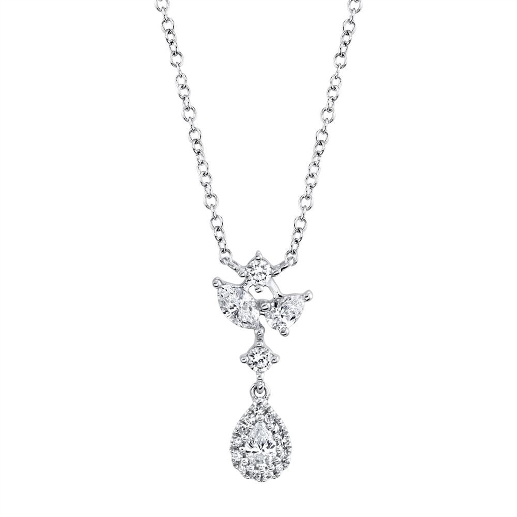 Shy 14Kw Diamond Drop Necklace