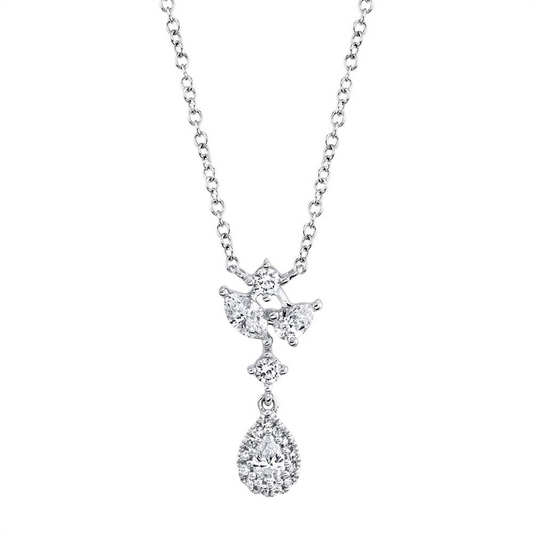 Shy 14Kw Diamond Drop Necklace