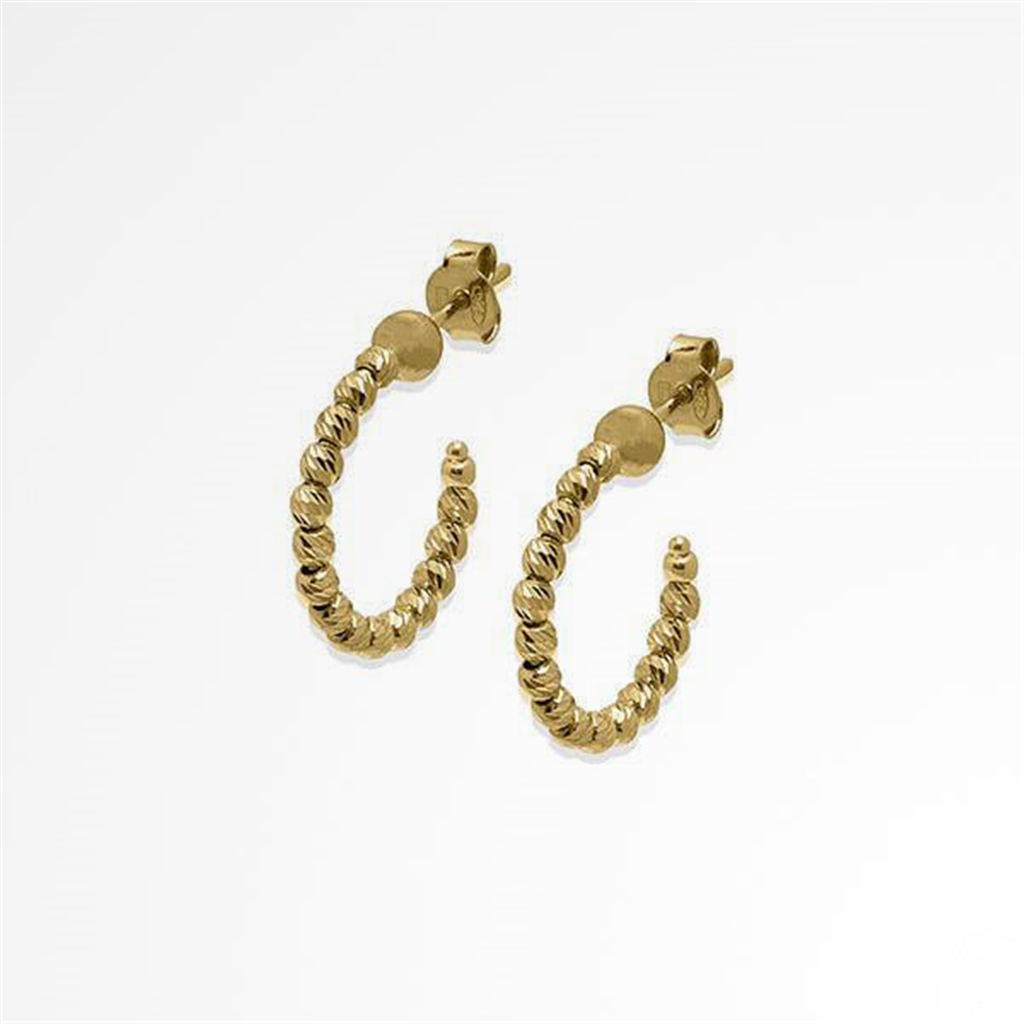 Desmos 18K Yellow Gold Plated Hoop Earrings