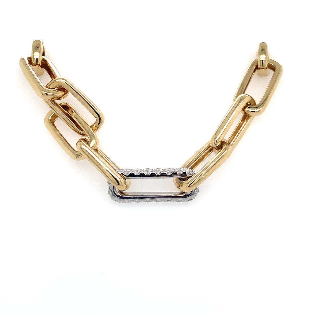 Shy 14Ky Diamond Link Bracelet