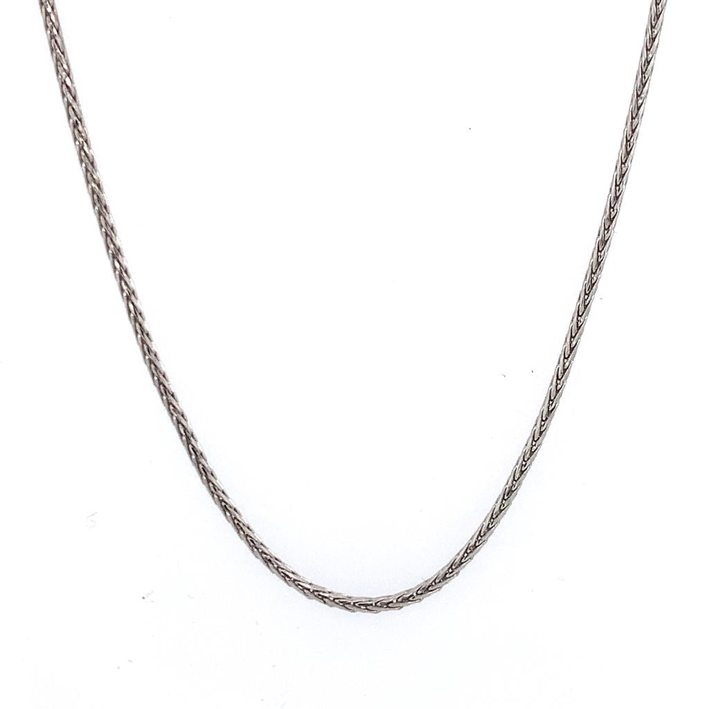 Rolland's Designs 14K White Gold Diamond Cut Chain