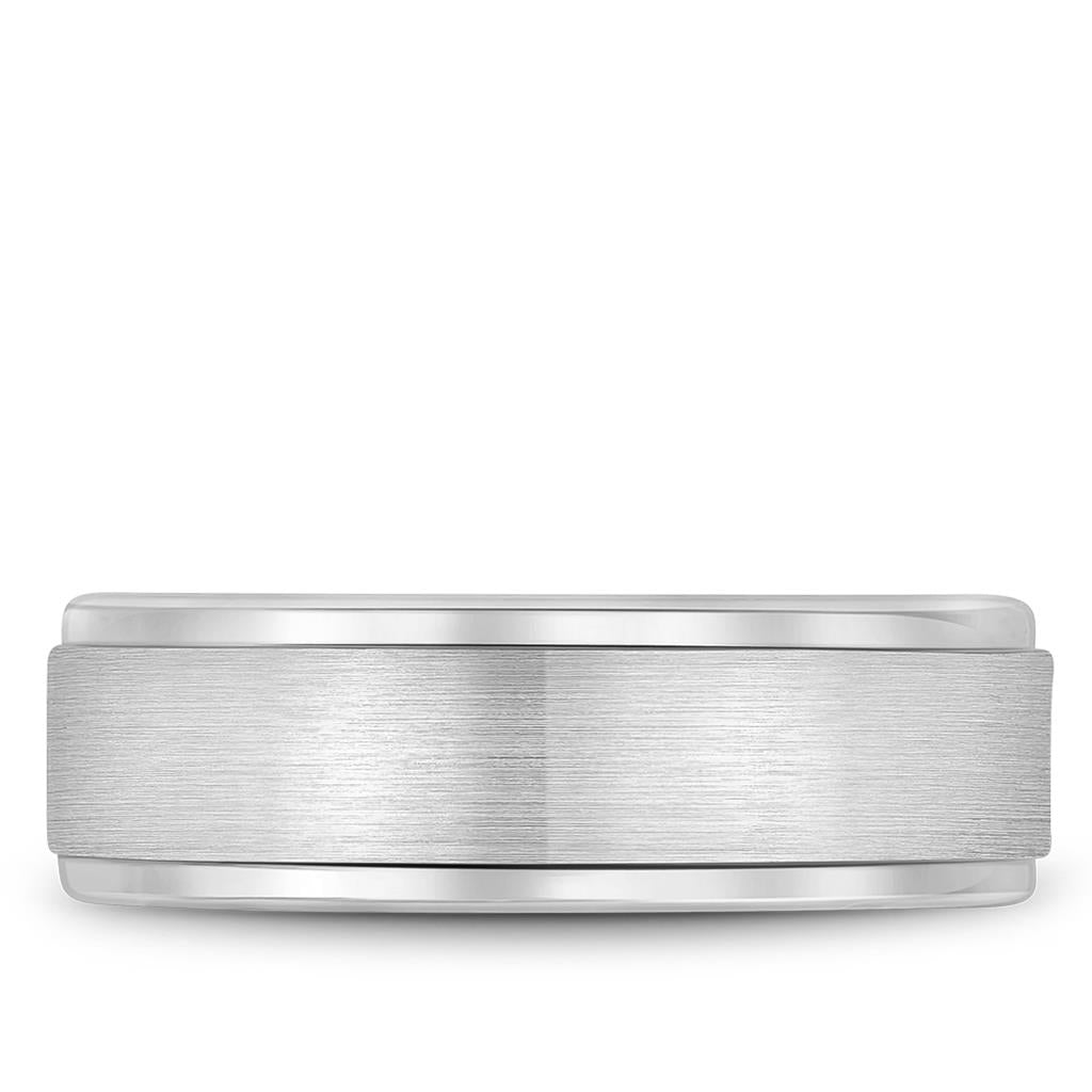 14K White Gold Wedding Band