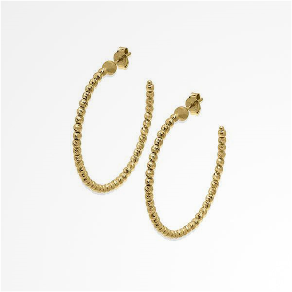 Desmos 18K Yellow Gold Plated Hoop Earrings