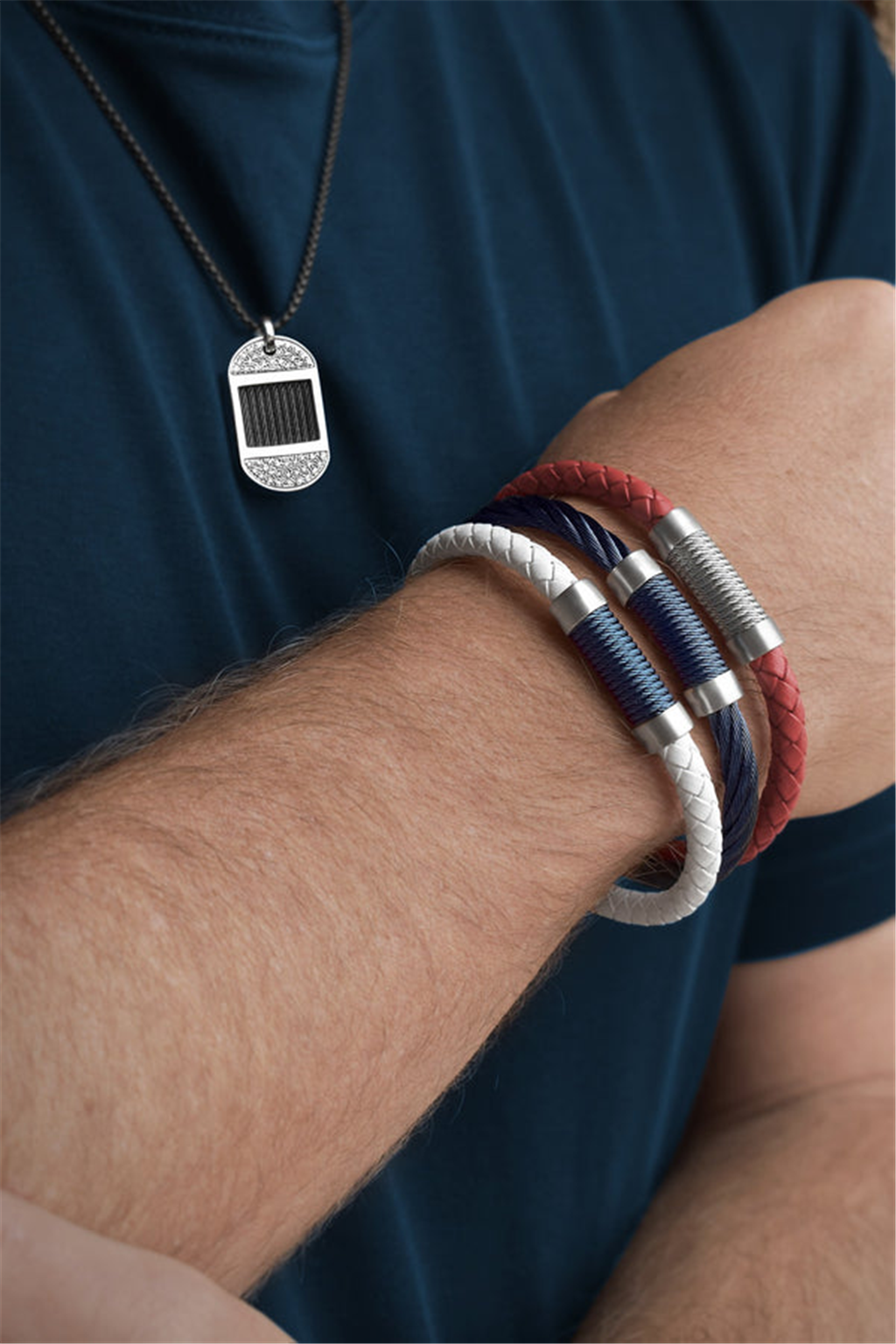 Alor Leather & Twisted Cable Bracelet