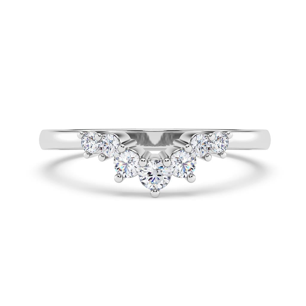14K White Gold Diamond Wedding Band