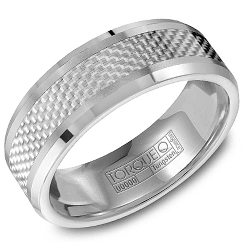 Crown Ring Black Ceramic & Black Tungsten Band