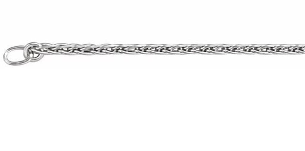 Rolland's Designs 14K White Gold Diamond Cut Chain