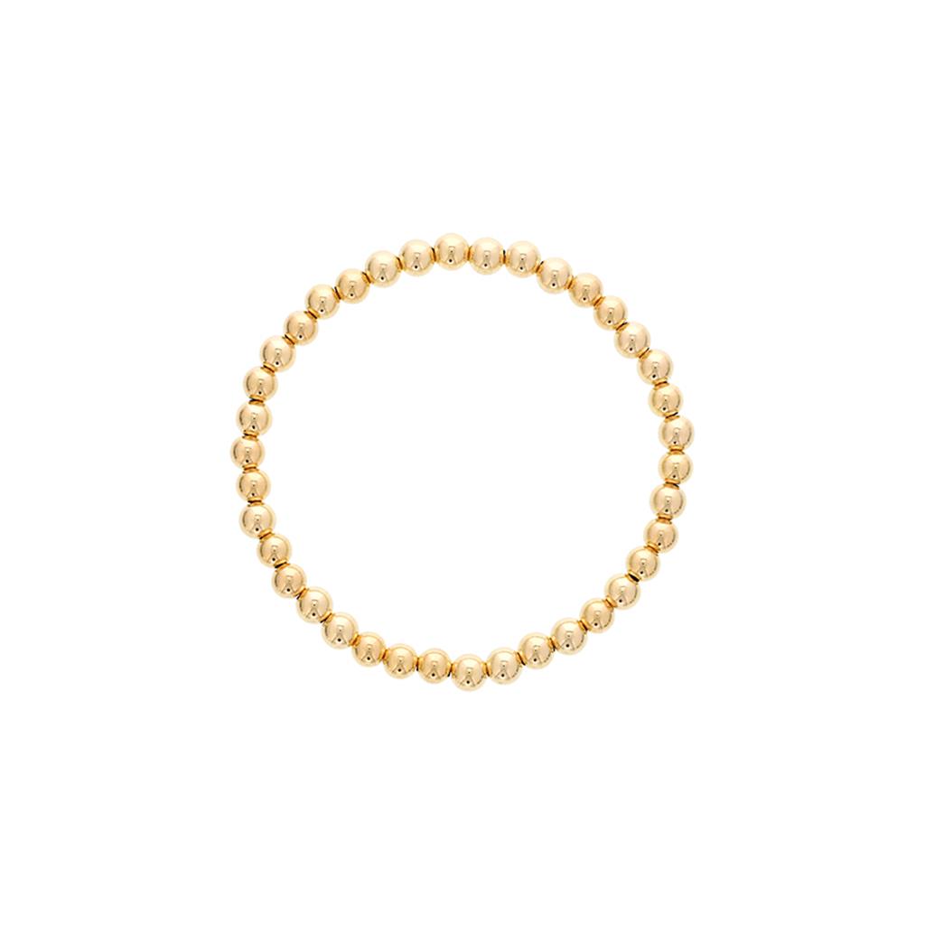 Dee Berkley 5Mm Shine Bright Gold Filled Beaded Bracelet