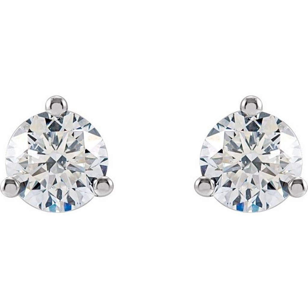 14K White Gold Diamond Stud Earrings -0.72cts
