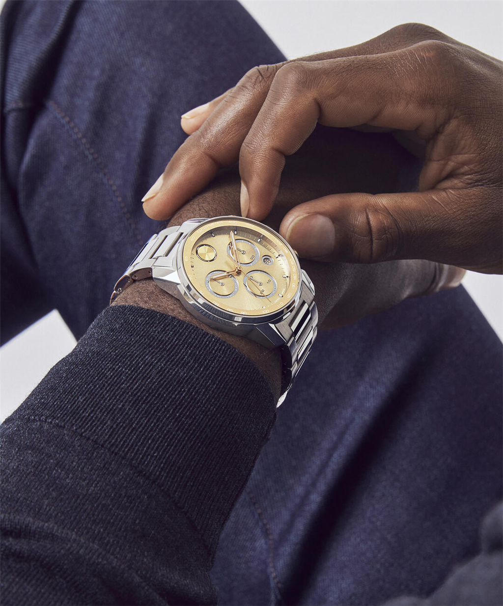 Movado Bold Verso 44mm Two-Tone Chronograph