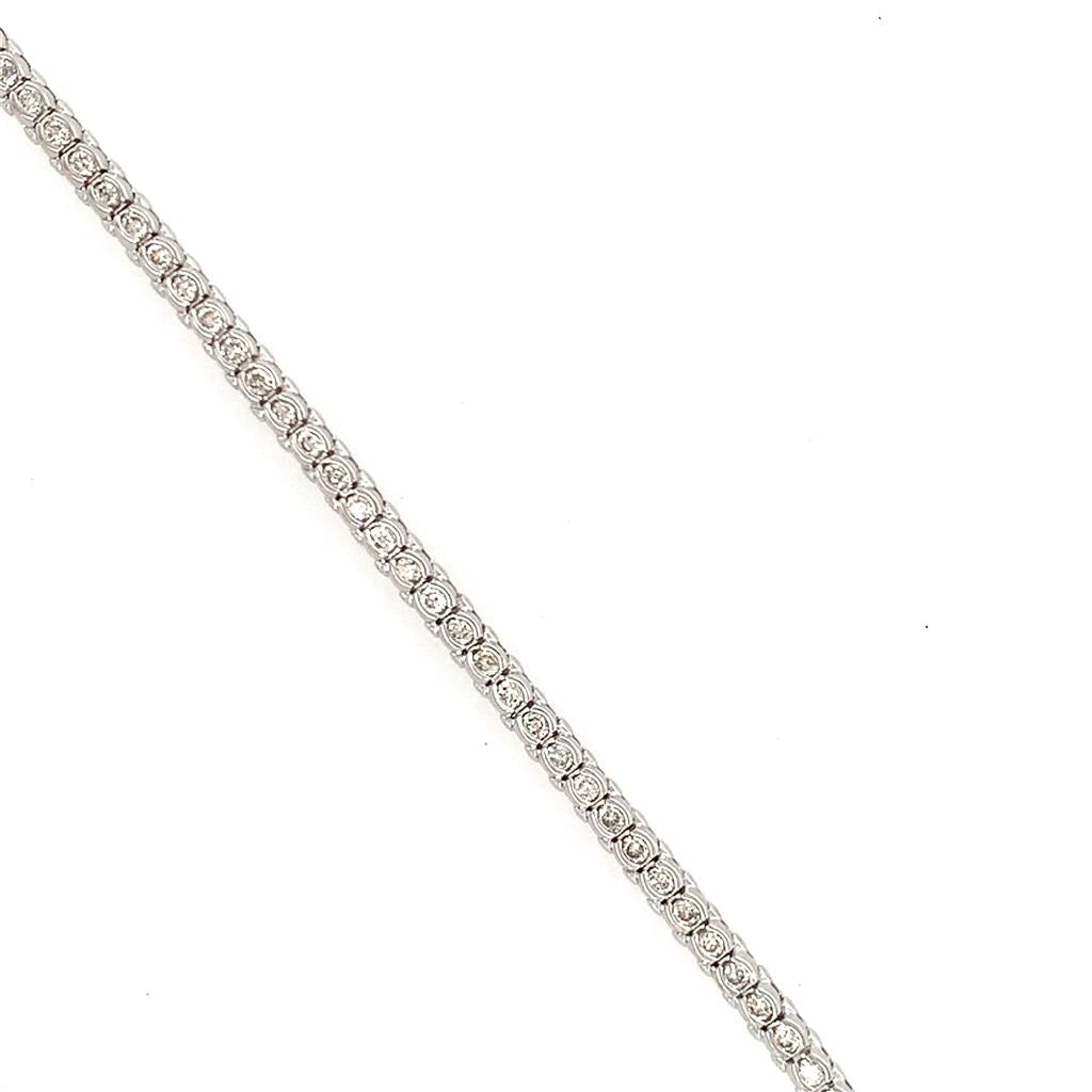 Estate 14K Gold Diamond Tennis Bracelet