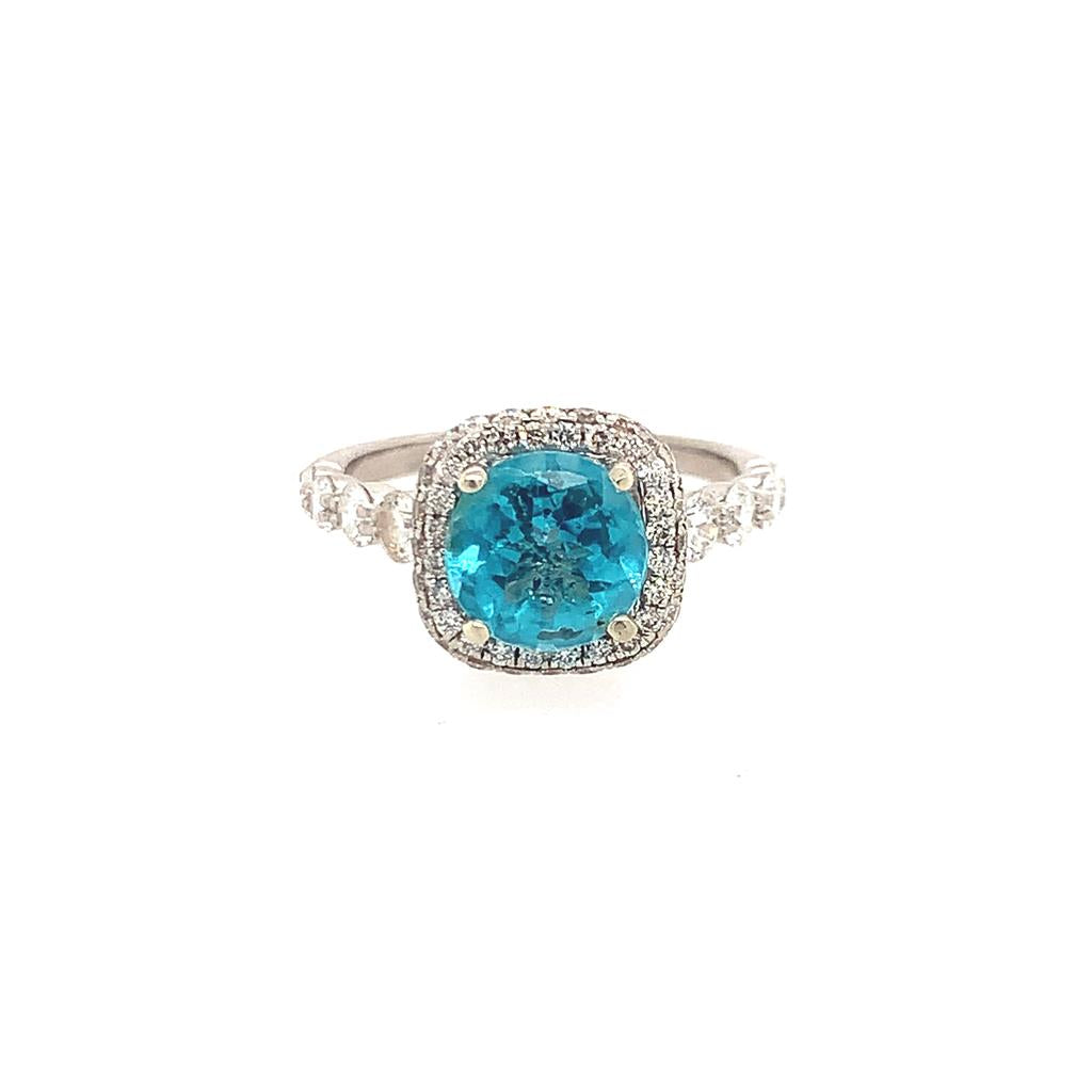 Rolland's Designs 18K White Gold & Blue Apatite Ring