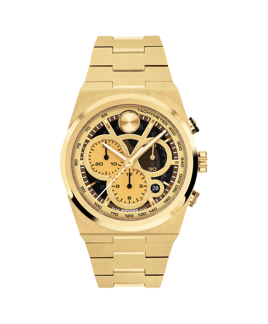 Movado Bold Yellow-Gold 40mm Chronograph