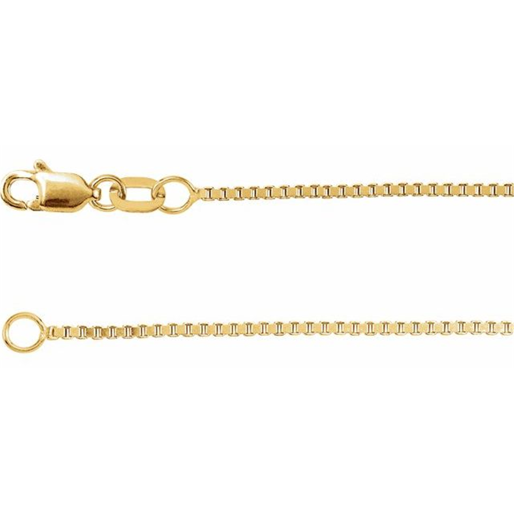 14K Yellow Gold 1.0Mm Box Chain