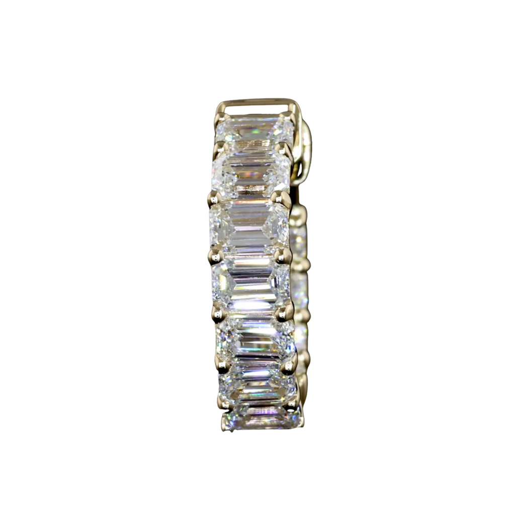 Rolland's Designs Lab Diamond Emerald Huggies -2.11cts