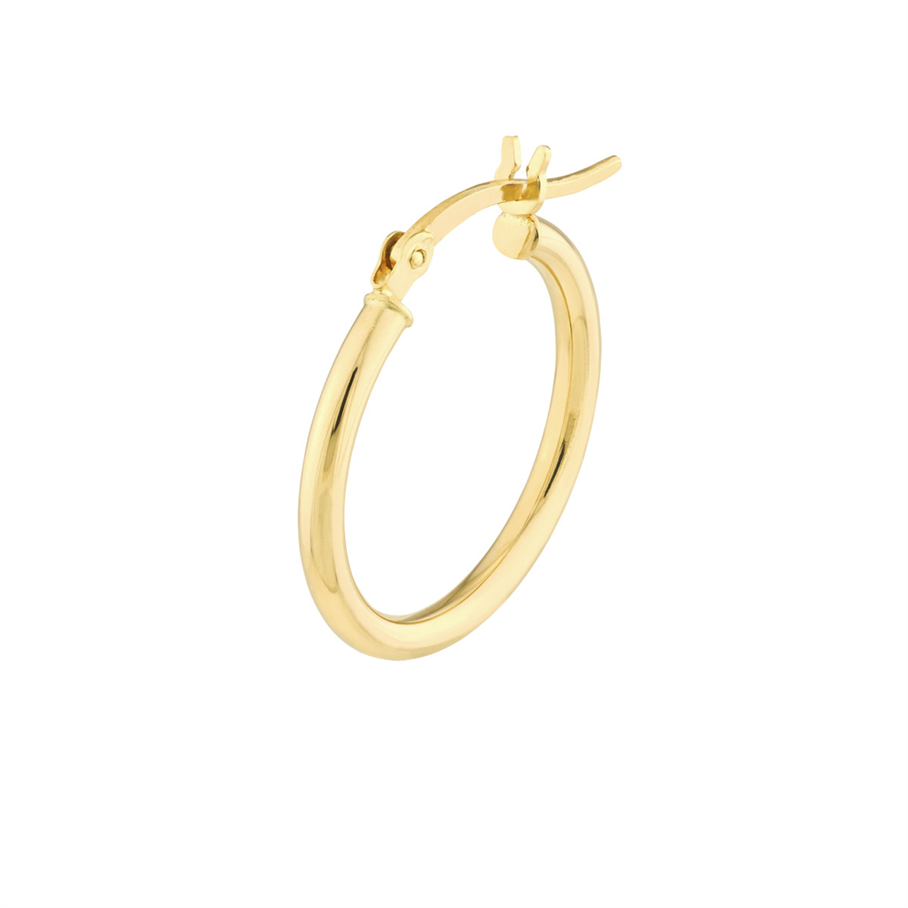 14k Round Tube Hoops 2x20mm