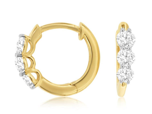 Rolland's Designs Diamond Hoop Earring