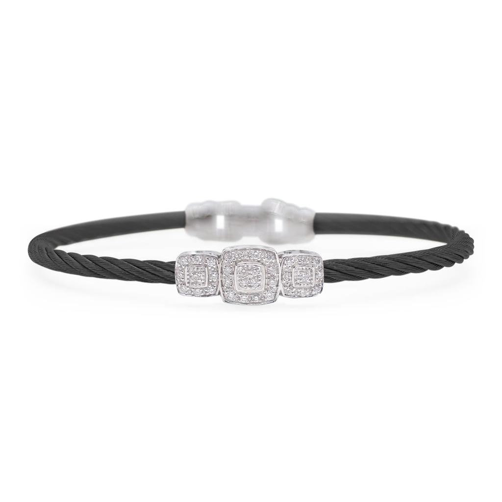 Alor Black Cable Diamond Bracelet
