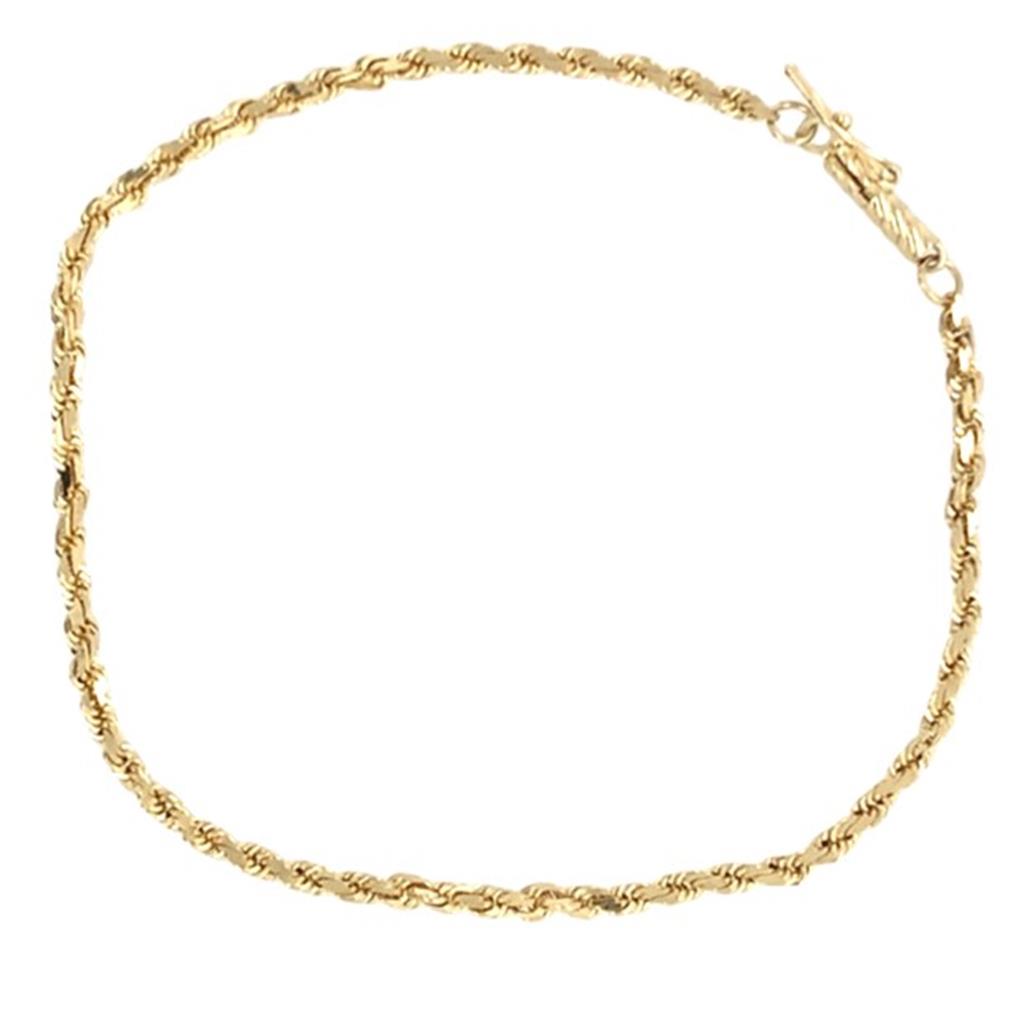 Estate 14K Gold Rope Bracelet