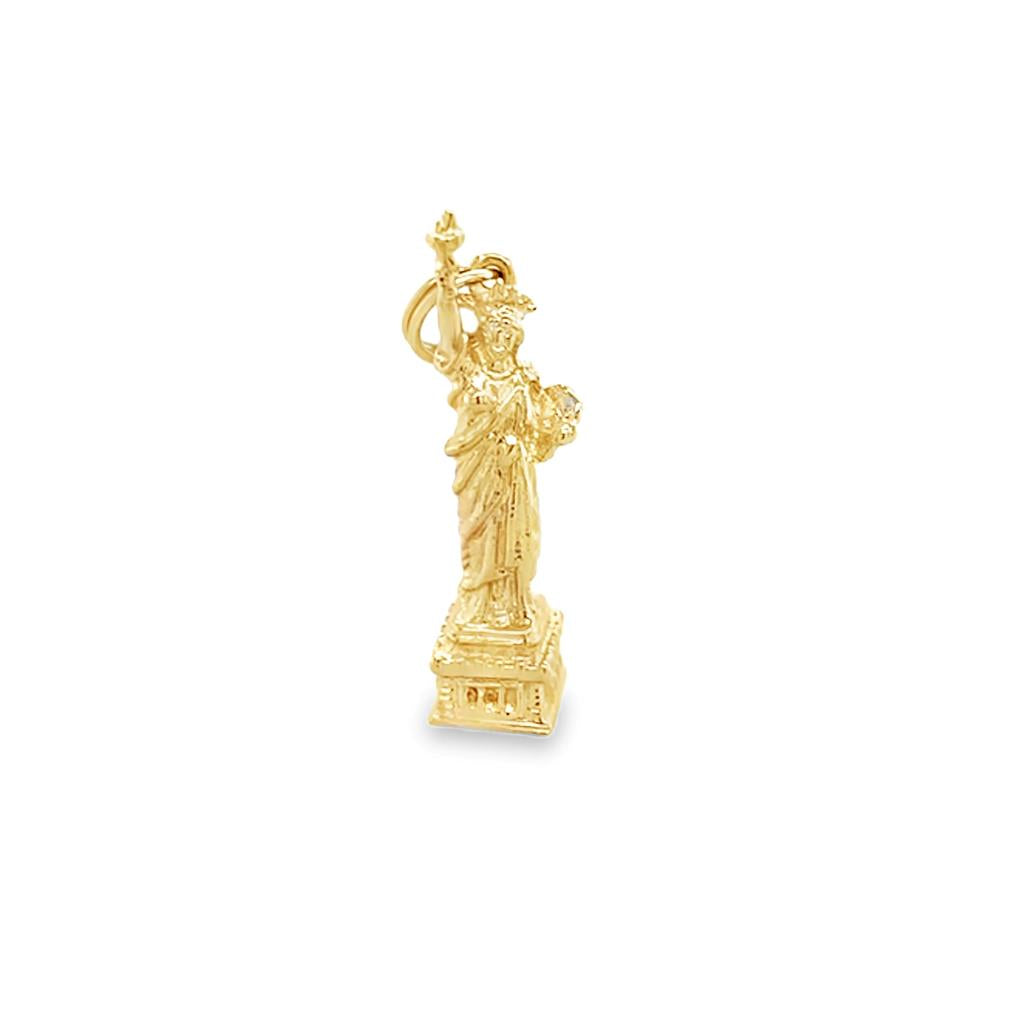 Estate 14Ky Gold Statue Of Liberty Charm