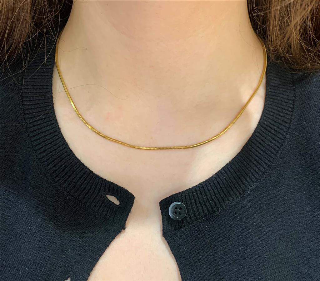 Estate 14K Square Snake Chain