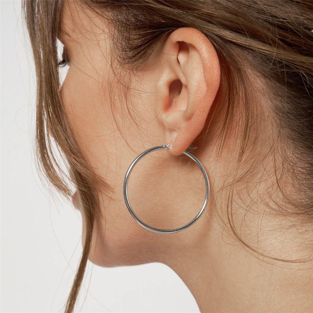 Rolland's Designs 14K Gold Round Tube Hoops 2x40mm