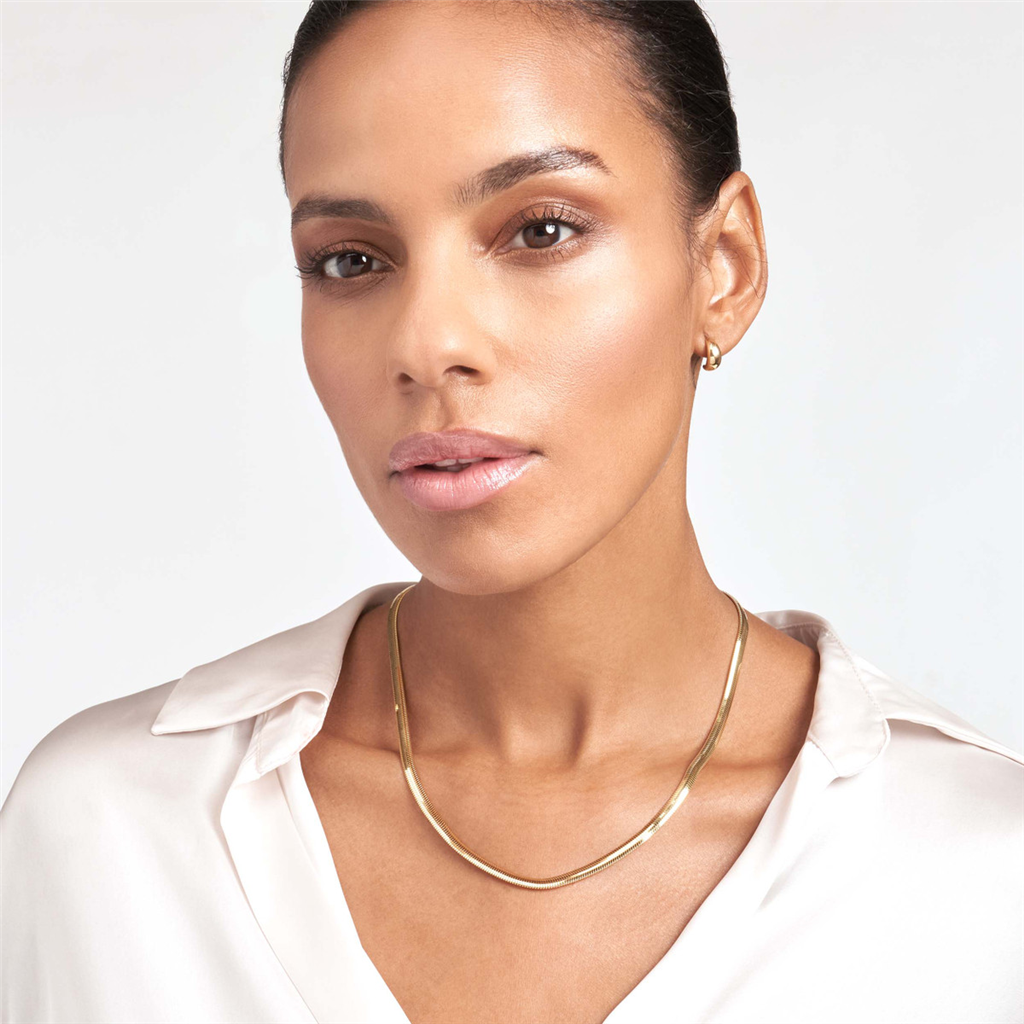 Gold 16" 4.2Mm Light Oval Snake Chain