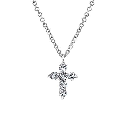 Shy Creation Diamond Cross Pendant Necklace