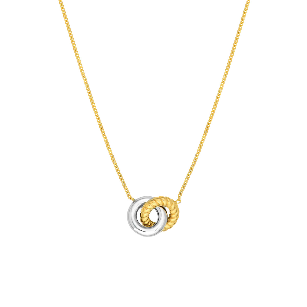 Rolland's Designs 14K Gold Double Circle Necklace