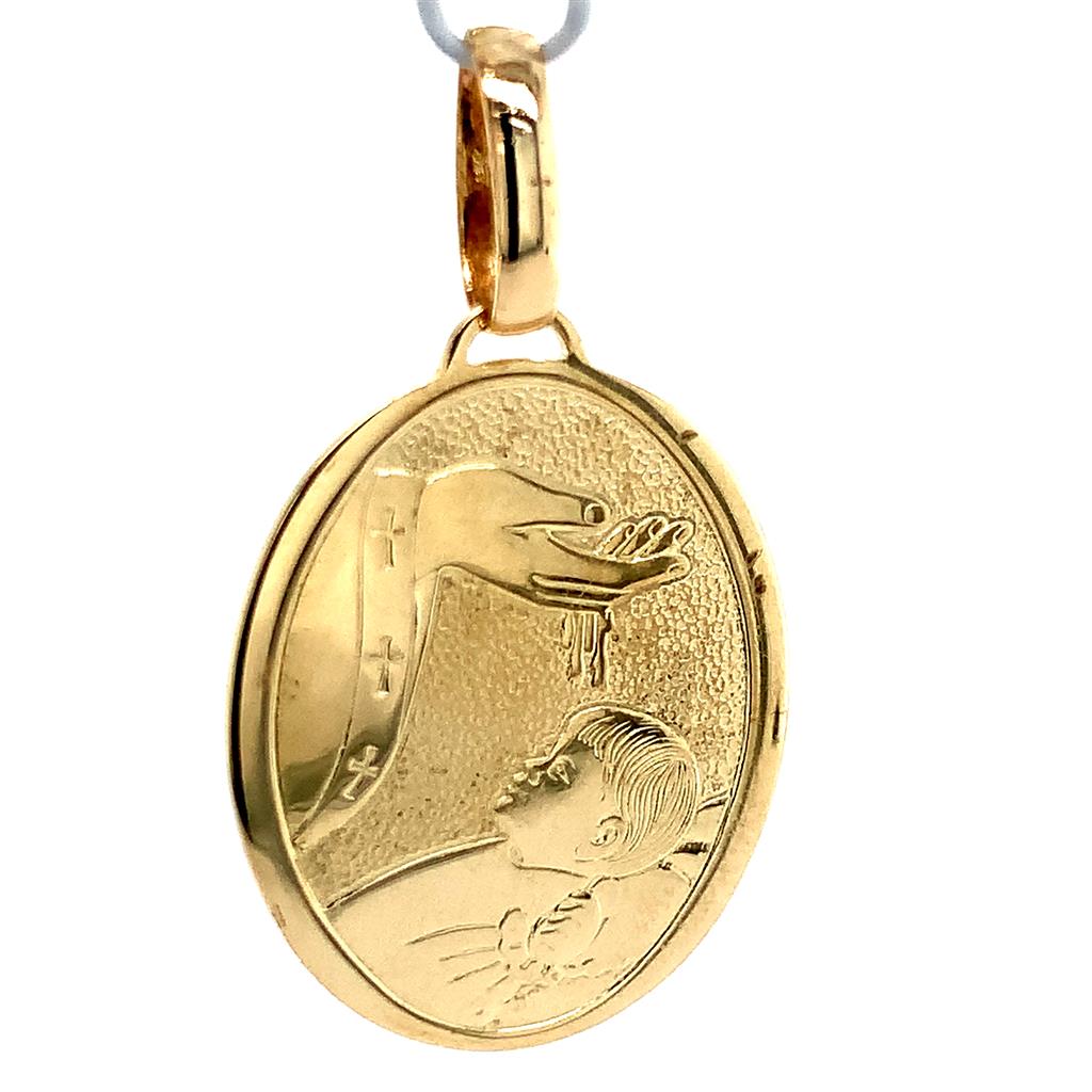 Estate 14K Gold Baptism Charm