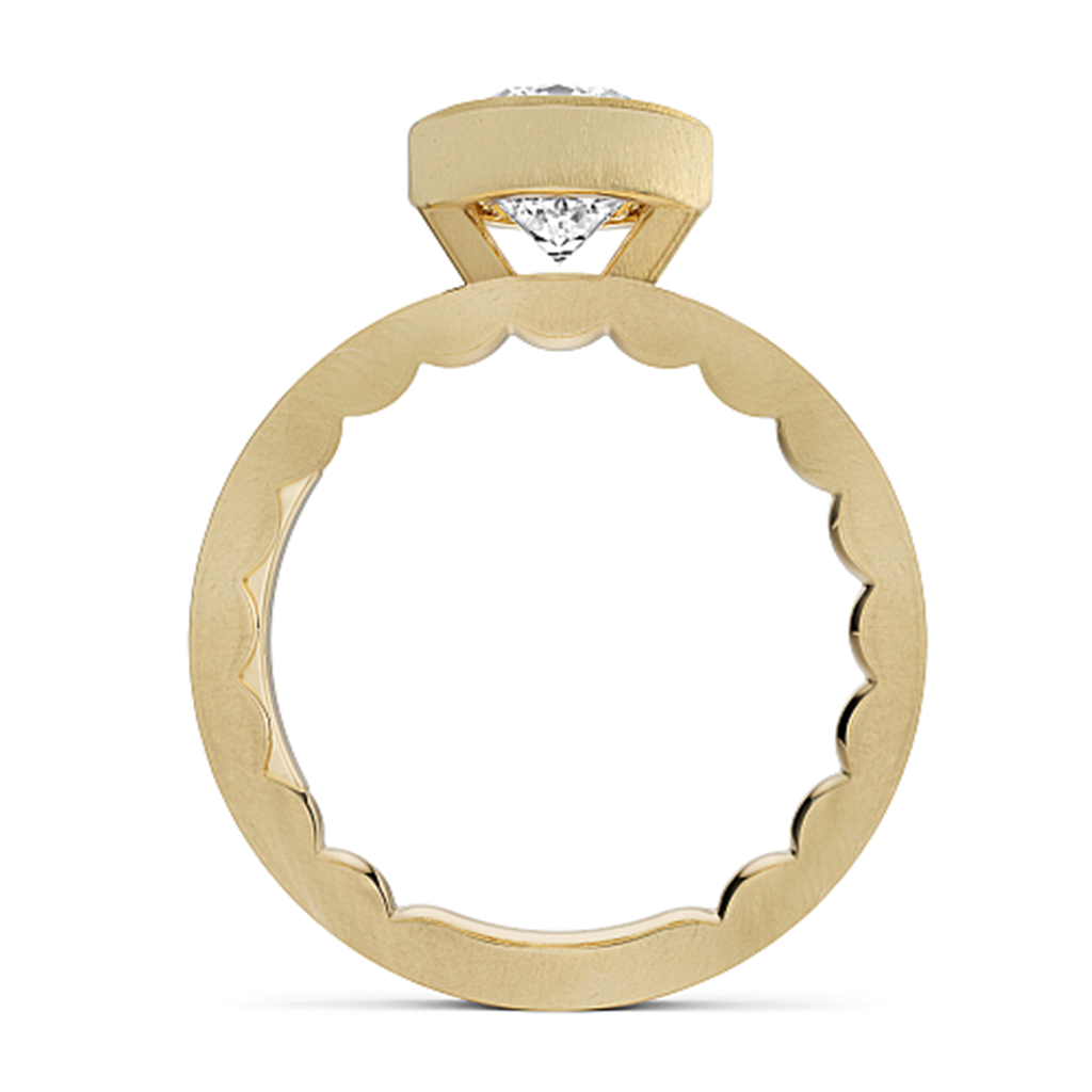 Noam Carver 14K Yellow Gold Bezel Set Engagement Ring