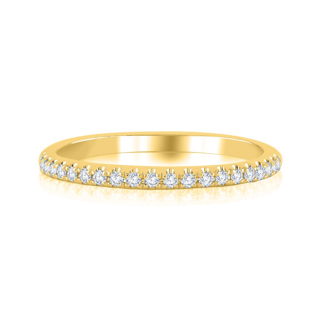 14K Yellow Gold Diamond Wedding Band