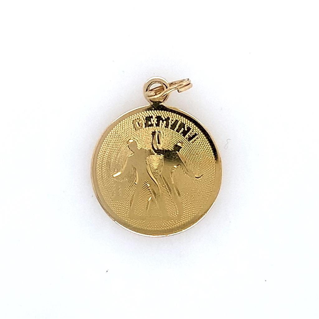 Estate 14K Gold Gemini Pendan/Charm