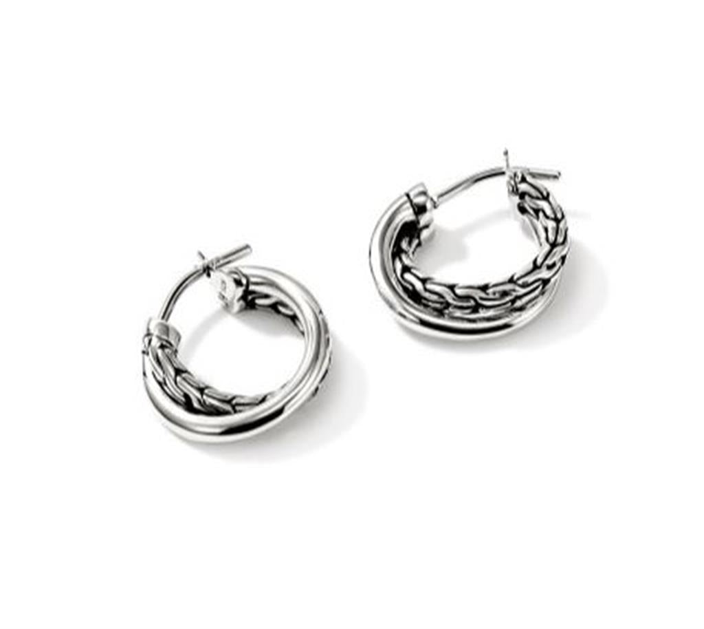 John Hardy Essential Crossover Hoop Earring