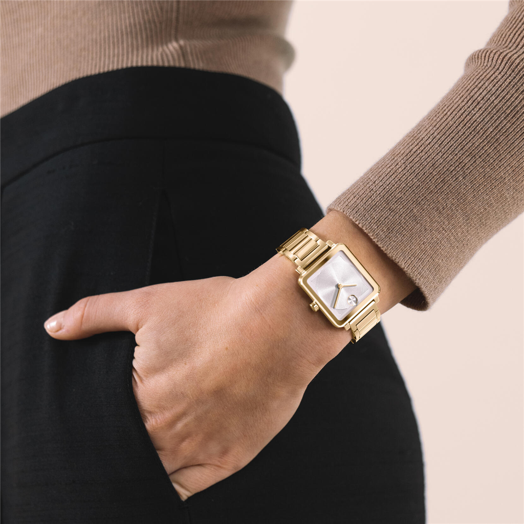 Movado Bold Evolution 2.0 Sq 26mm Gold-Tone