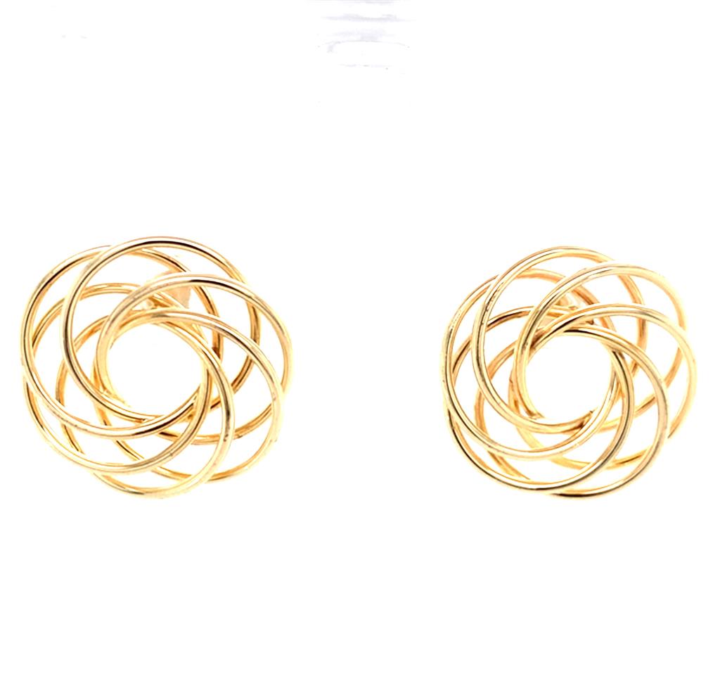 Estate 14K Gold Knot Earrings
