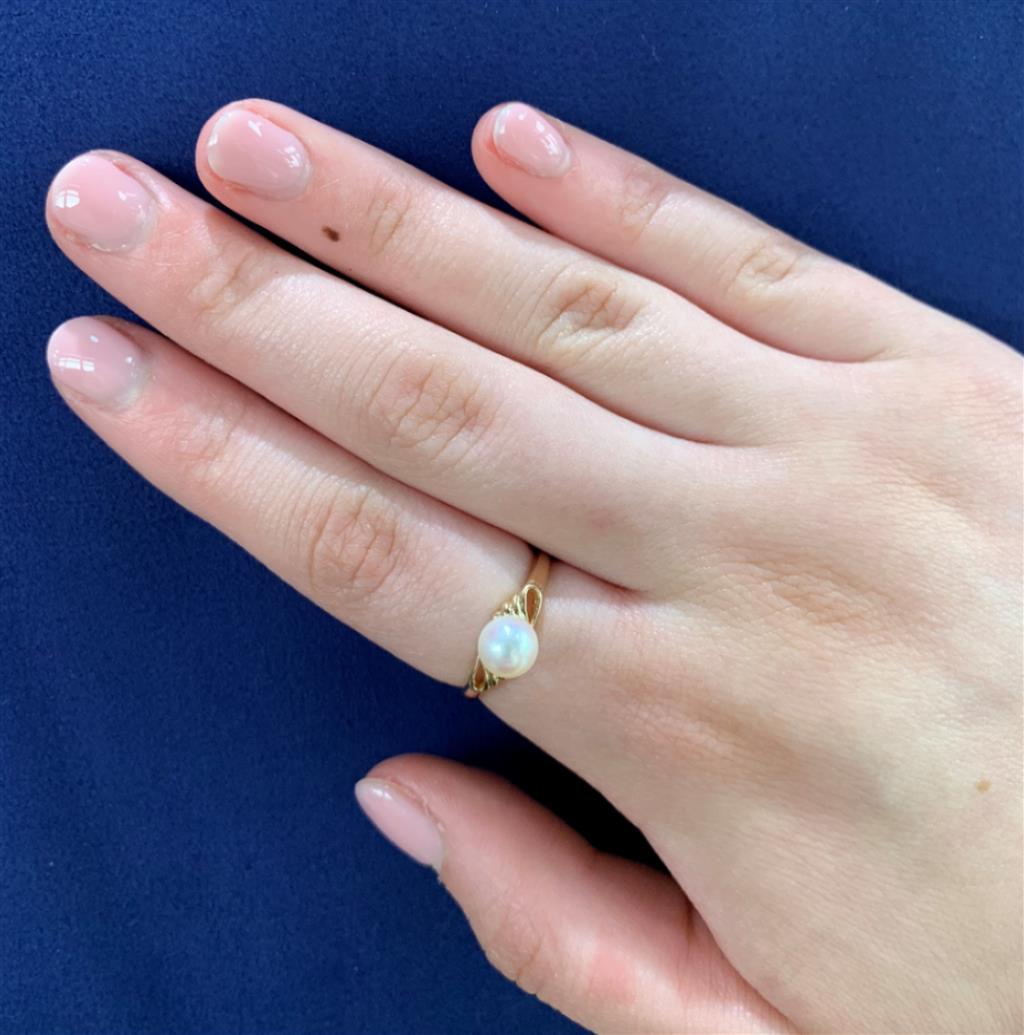 Estate 14K Pearl Ring