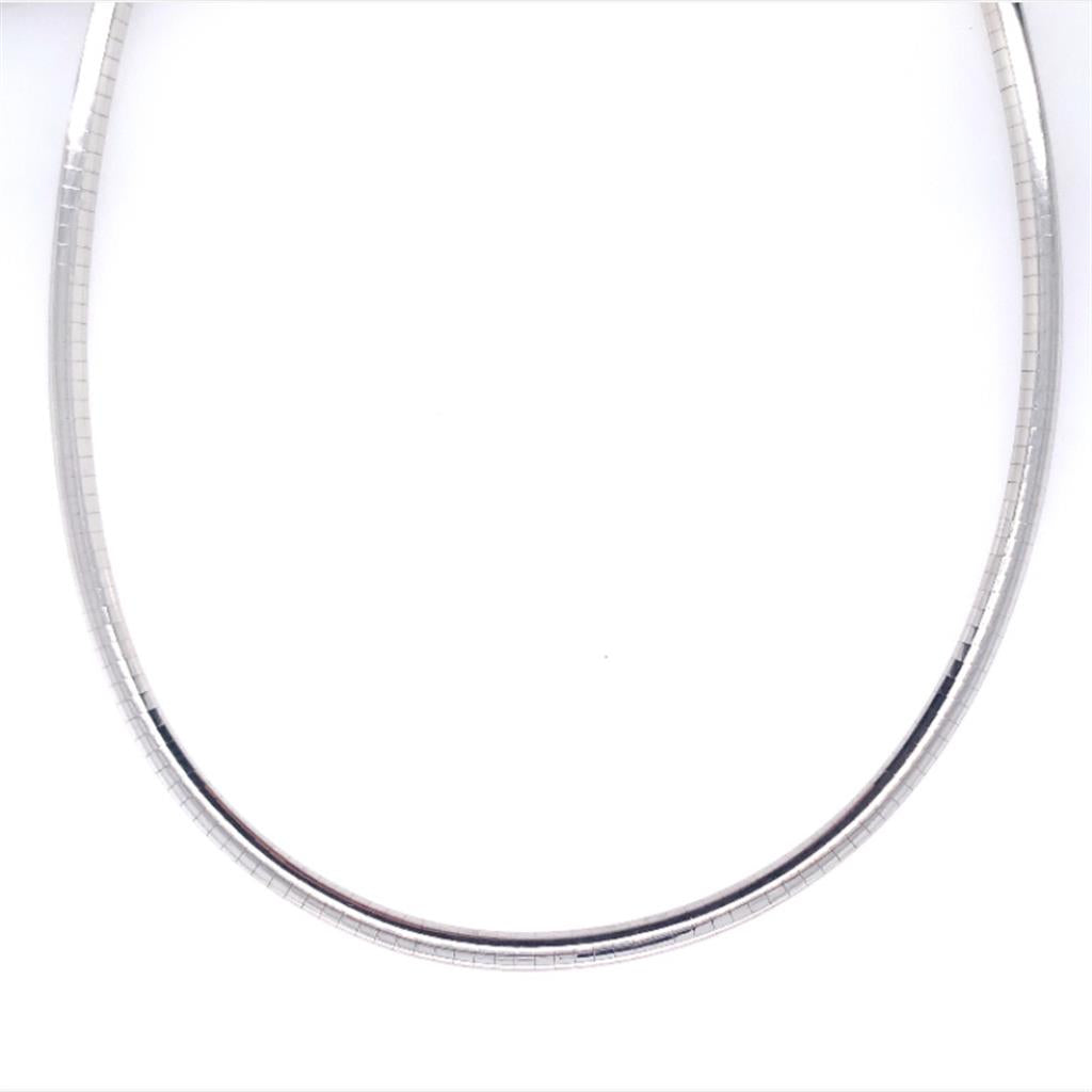Estate 14K White Gold Omega Chain
