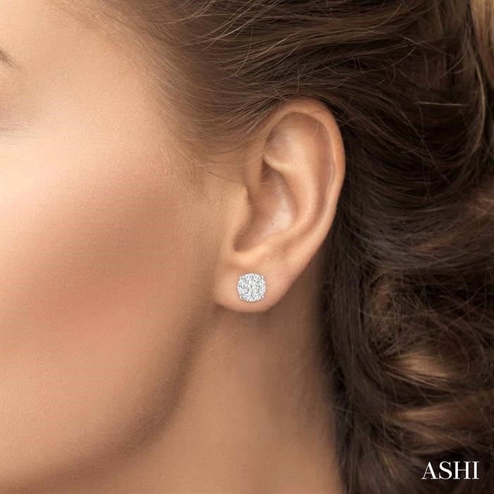 Rolland's Designs Diamond Cluster Earrings- 0.25