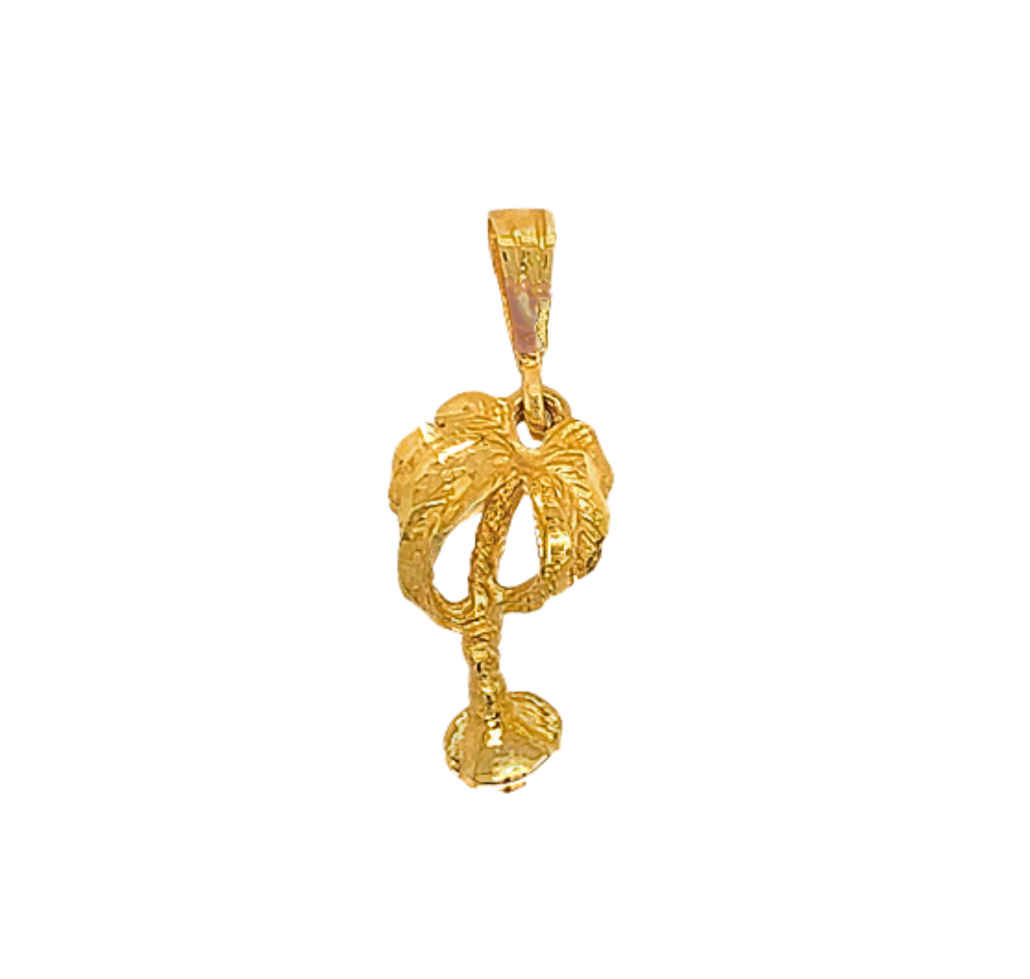 Estate 14K Gold Palm Tree Pendant