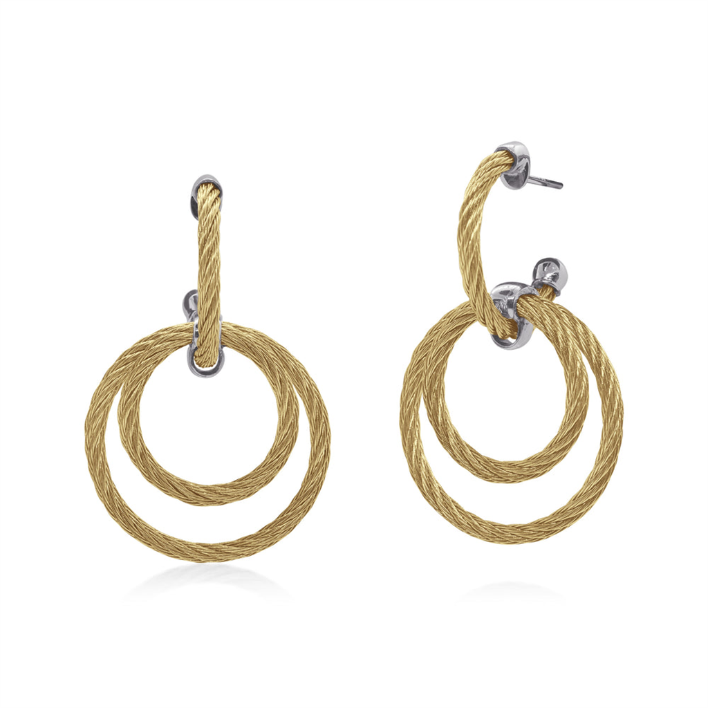 Alor 18K White Gold & Stainless Steel Earrings