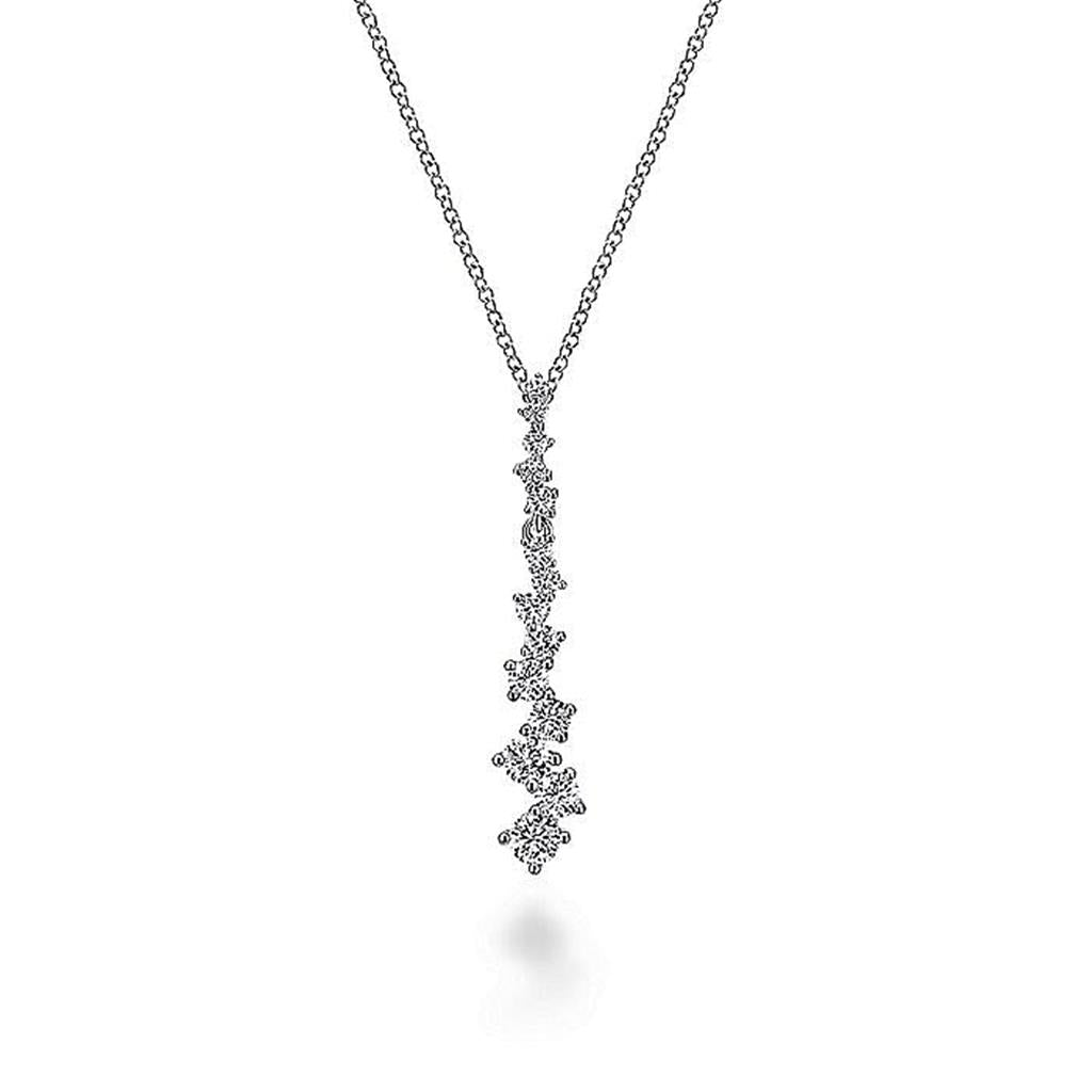 Gabriel Linear Diamond Cluster Pendant