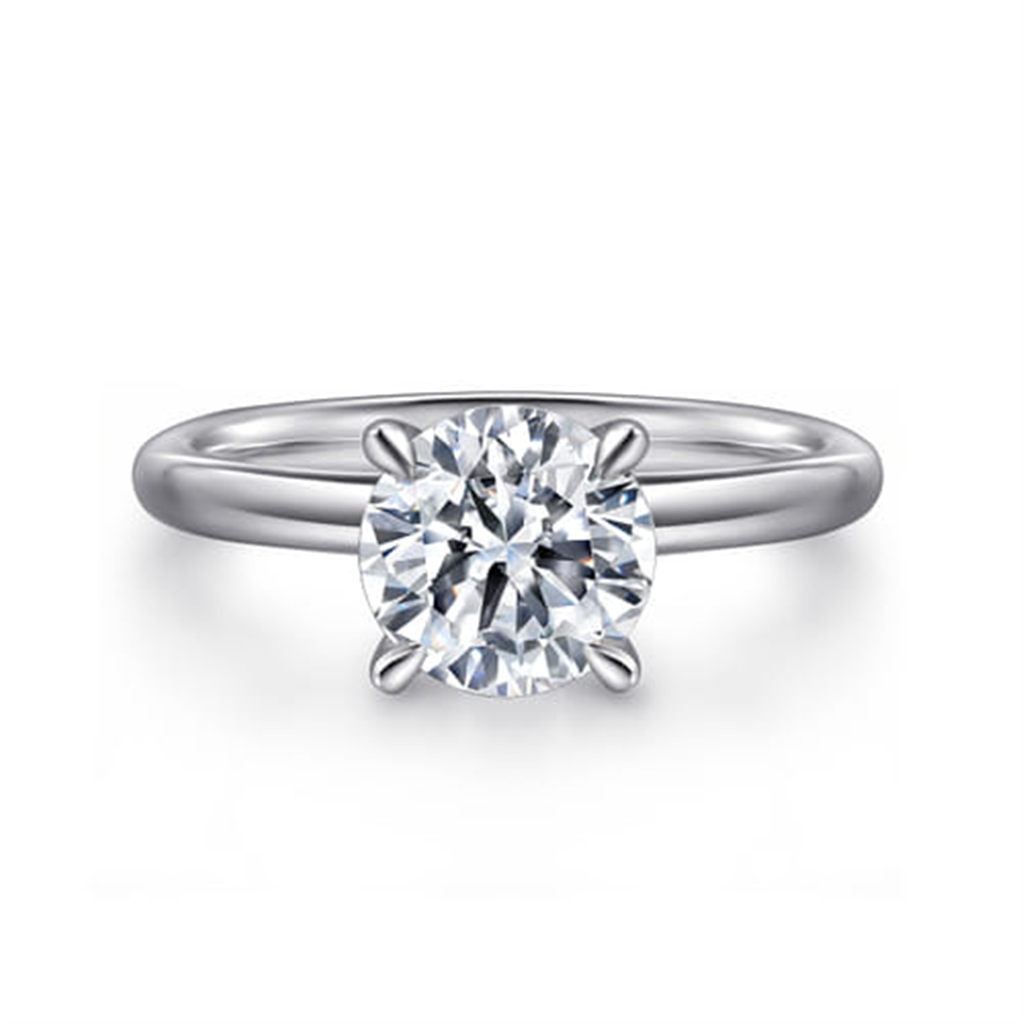 Gabriel "Lark" Yellow Gold Solitare Semi-Mount