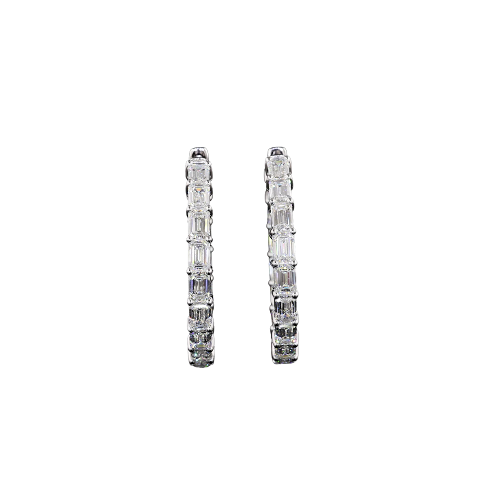 Rolland's Designs Lab Diamond In and Out Hoops -6.30cts