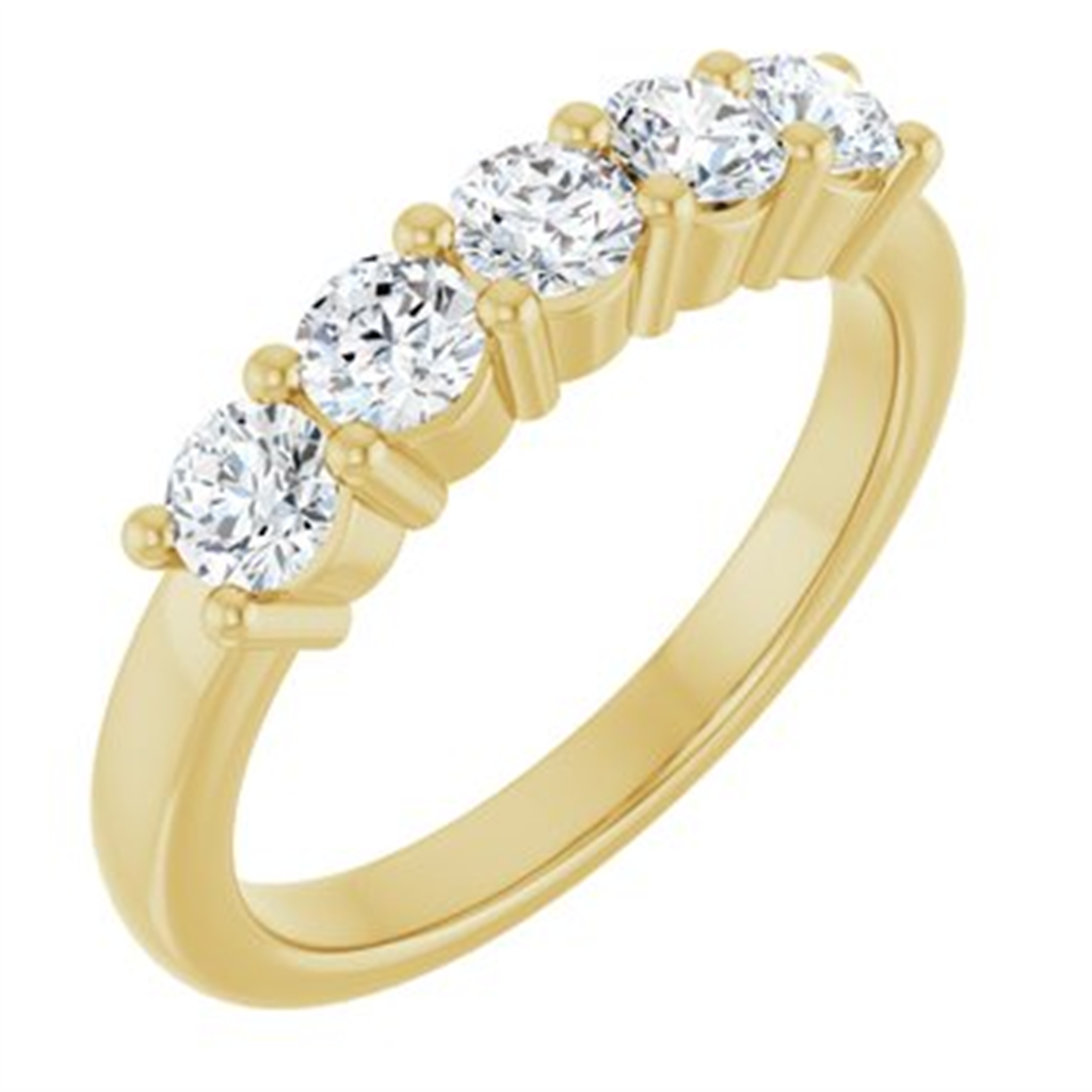 14K Yellow Gold Diamond Band